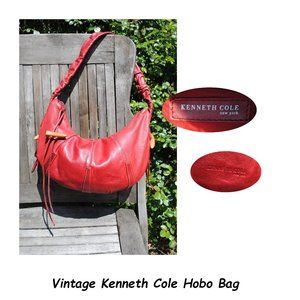 Vintage KENNETH COLE Small Leather Hobo Bag